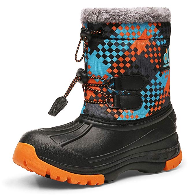 Kids Snow Boots Boys & Girls Winter Boots Waterproof Cold Weather Outdoor Boots  (Toddler/Little Kid/Big Kid)