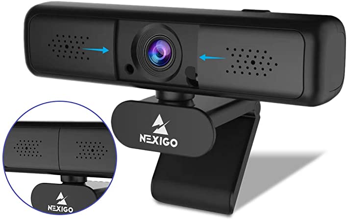 2K QHD Webcam with 3X Digital Zoom and Privacy Cover, 2020 NexiGo N650 1440P USB Streaming Web Camera, 80 Degree Widescreen for Online Class Zoom Meeting Skype Teams, PC Mac Laptop Desktop