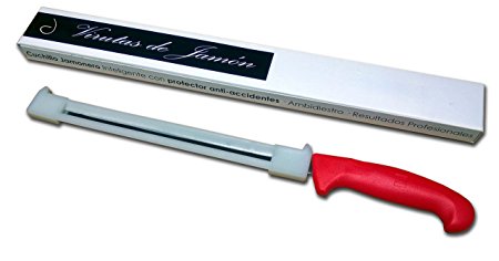 Ham Carving Knife with Anti-accident Protection for Right & Left-handed Users - Jamonprive Brand