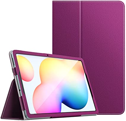 MoKo Case Compatible with Galaxy Tab S6 Lite 2020, Slim PU Tablet Shell Cover Stand Case with Auto-Wake S-Pen Holder Fit Samsung Galaxy Tab S6 Lite 10.4 2020 SM-P610/P615 ONLY - Purple