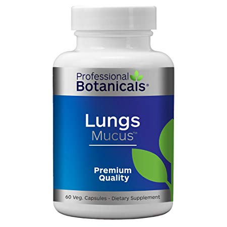 Professional Botanicals Lungs Mucus - Vegan Lung Cleanse Herbal Lung Health Supplement - 60 Vegetarian Capsules