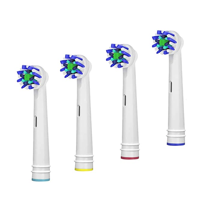 VOGUISH Replacement Brush Heads Compatible with Oral B Electric Toothbrush,4 Pack Cross Action Replacment Toothbrush Heads Precision Clean Refills for Oral B Braun/Pro9600 /Pro6000 /Pro7000 (4pack-c)