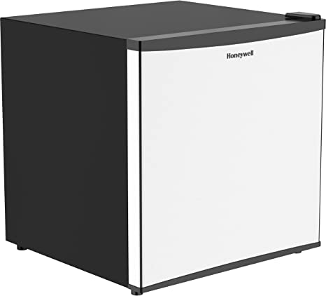 Honeywell Mini Compact Freezer Countertop, 1.1 Cubic Feet, Single Door Upright Freezer with Reversible Door, Removable Shelves, for Home, Dorms, Apartment, Office- Stainless Steel