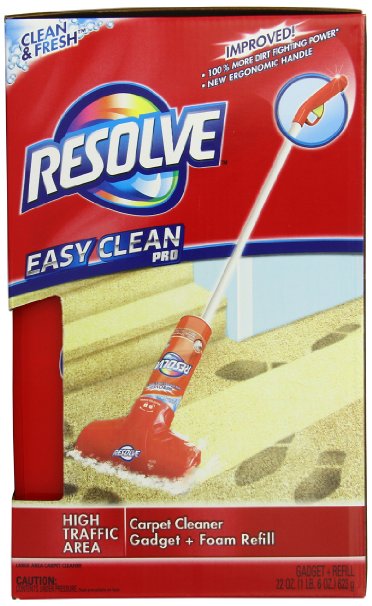 Resolve Easy Clean Pro Carpet Shampooer System with Brush Gadget and Foam Carpet Cleaner Spray, 22 oz