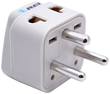 OREI Universal 2 in 1 Plug Adapter Type K for Denmark (Danish),, CE Certified - RoHS Compliant (WP-K-GN)