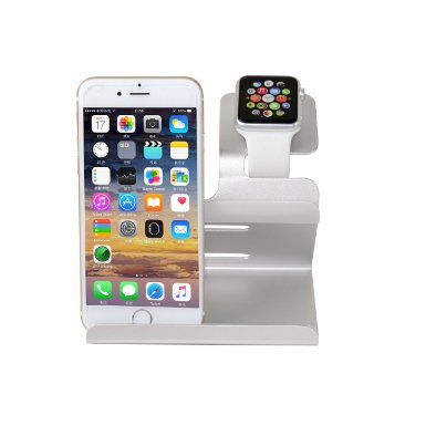 OMAX 3-in-1 Apple Watch Stand Charging Holder for iPhone Charging Stander Bracket Docking Station for Apple Watch 38/42mm Cradle Hold iphone ipad Desktop Stands