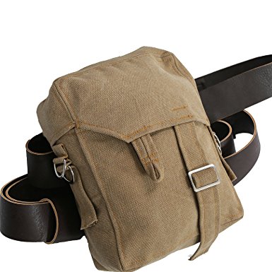 Rey Bag Brown Canvas Rey Sidebag with PU Belt Cosplay Accessories Xcoser