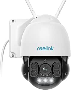 Reolink 5MP PTZ Camara Vigilancia WiFi Exterior con Zoom Óptico 5X, Seguimiento Automático, Visión Nocturna en Color 60m, WiFi de 2,4/5GHz, Detección de Personas/Vehículos, Impermeable, RLC-523WA