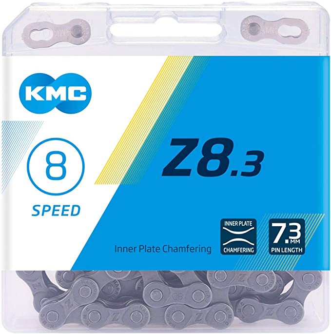 KMC Unisex's Z8.3 Z8 Chain, Silver/Grey, 114 Link