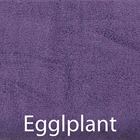 Luxury Spa Ultra Soft 70% Rayon Bamboo 30% Organic Cotton Blend Bath Towel - 2pc - Eggplant