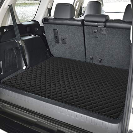 FH Group F16501 Deluxe Heavy-Duty Faux Leather Multi-Purpose Cargo Liner, Diamond, 32” : 40” x 32”, Black Color- Fit Most Car, Truck, SUV, or Van