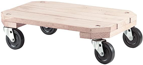 Shepherd Hardware 9854 Solid Wood Plant Dolly, 12-Inch x 18-Inch, 360-lb Load Capacity