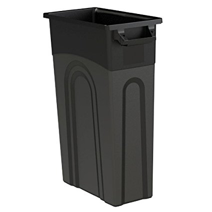 United Solutions TI0032 Highboy Waste Container In black