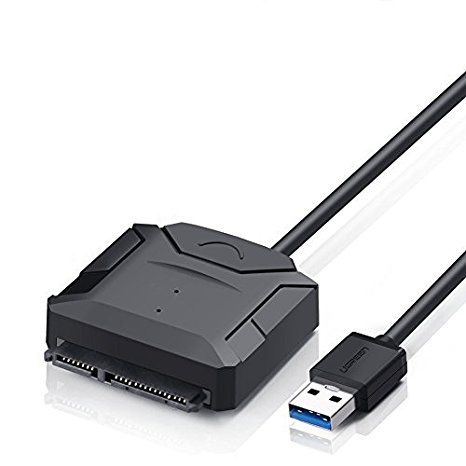 USB 3.0 SATA Adapter Converter, URANT SATA Cable Converter Support UASP for 2.5/3.5 Inch Hard Driver(HDD) and SDD Up to 5Gbps (Power Adapter not Included)