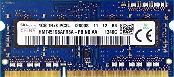 Hynix HMT451S6AFR8A-PB 4GB PC3-12800 DDR3-1600MHz non-ECC Unbuffered CL11 204-Pin SoDimm 1.35V Low Voltage Single Rank Memory Module
