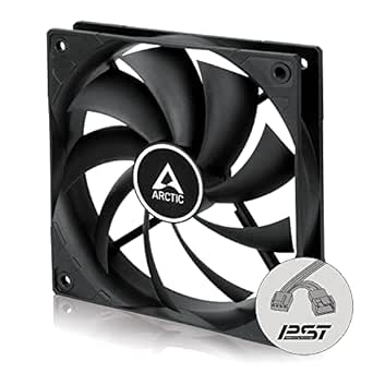 ARCTIC F12 PWM PST CO - PC Fan, 120mm Fan, PC Case Fan with PWM Sharing Technology (PST), Dual Ball Bearing for Continuous Operation, Computer, Fan Speed: 230-1350 rpm - Black