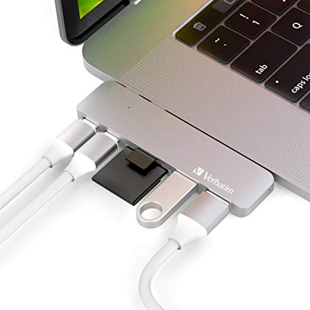 Verbatim Aluminum Thunderbolt 3 USB Type-C Hub Adapter Dongle