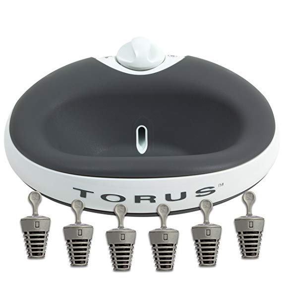 Heyrex Torus Self-Filling Pet Water Bowl, 1 Liter, Portable, Carbon-Filtered