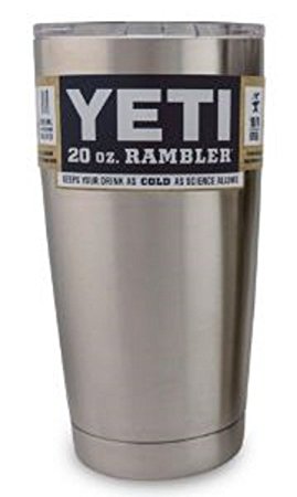 Yeti 20 oz RAMBLER TUMBLER w/ lid Silver - YRAM30 Stainless Steel NEW