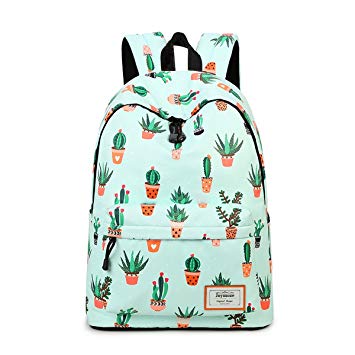 Joymoze Fashion Leisure Backpack for Girls Teenage School Backpack Women Print Backpack Purse Cactus