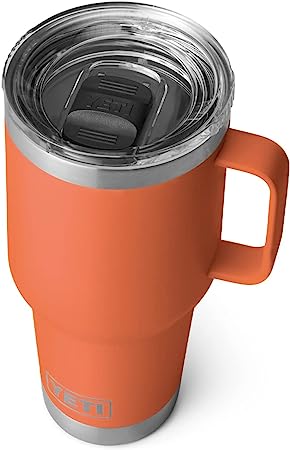 YETI Rambler 30 oz Travel Mug, Stainless Steel, Vacuum Insulated with Stronghold Lid, High Desert Clay