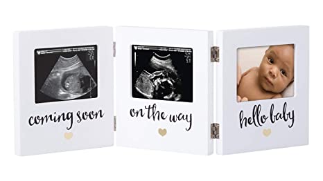 Pearhead Triple Sonogram Keepsake Frame, Ultrasound Frame, The Perfect Gift for Expecting Parents