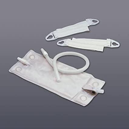 Latex-Free Urinary Leg Bag Kit - Large Leg Bag 32 oz (900ml), Leg Straps, Extension Tube, 18", EACH