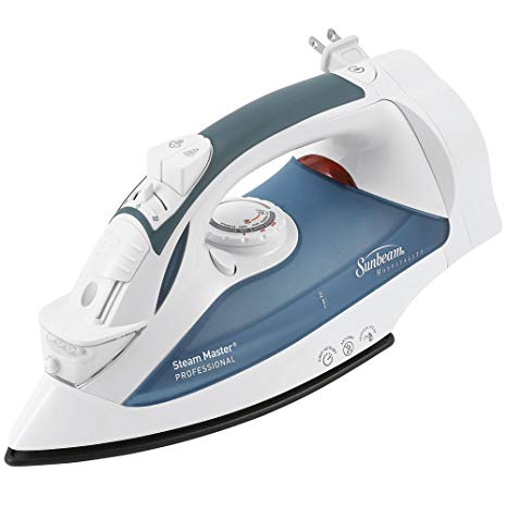 Sunbeam 4274-200 GreenSense SteamMaster Full Size Professional Iron with Retractable Cord and ClearView, White