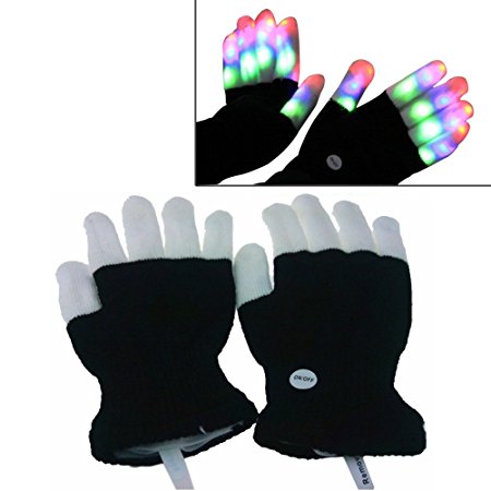 Babrit LED Flashlight Gloves Party Finger Light for Festival Kids Playing at Night or in Dark