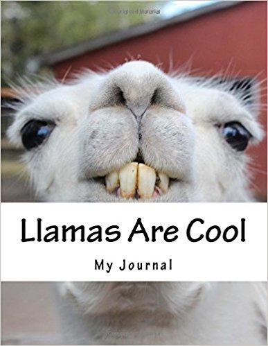 Llamas Are Cool: A Llama Design Notebook/Journal with 110 Lined Pages (8.5 x 11)