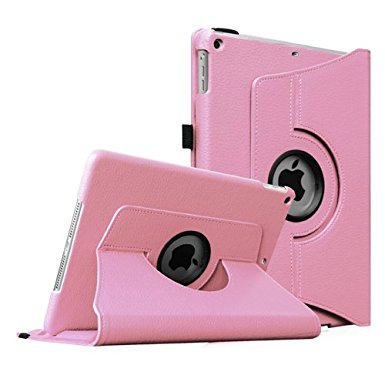 Fintie New iPad 9.7 inch 2017 / iPad Air Case - 360 Degree Rotating Stand Cover with Auto Sleep Wake for Apple New iPad 9.7 inch 2017 Tablet / iPad Air 2013 Model (Not fit iPad Air 2), Pink