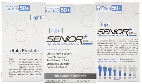 High T Senior - Testosterone Replacement Therapy - Natural Testosterone Booster - 90 Capsules