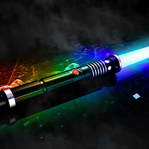 SnowCinda Lightsaber RGB 15 Colors Changeable Metal Hilt Lightsabers with 10 Sound Effects Force FX Dueling Light Saber for Kids Adults