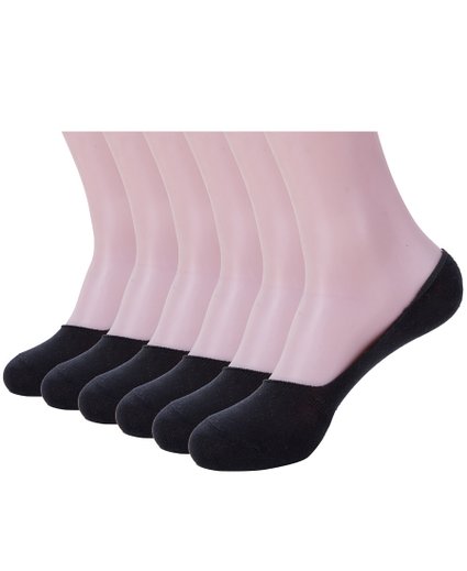 ADFOLF Women's 6 Pair Low-Cut No Show Cotton Socks Hidden Loafer Liner Anti Slip