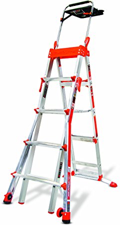 Select Step 5-Feet to 8-Feet 300-Pound Duty Rating Adjustable Step ladder