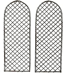 Oypla Set of 2 Willow Trellis Fencing Panel Screen Climbing Trellises