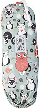 Plastic Bag Holder | Grocery Shopping Bags Carrier | Dispenser | Storage | Organizer. Multiple Designs/Sizes - Kitty Collective, Large