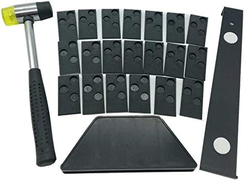 Toomett Laminate Wood Flooring Installation Kit with 20 spacers,Tapping Block, Pull Bar and Mallet #81224