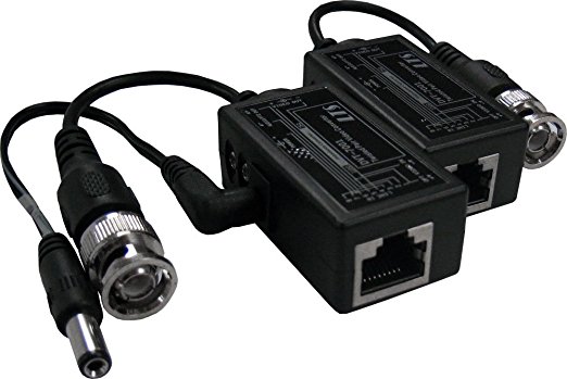 LTS LTA1010 1 Pair Passive Video Balun with Power Connectors