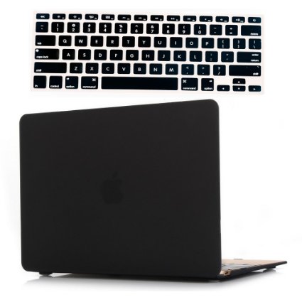 Macbook Case ,Alucky Soft-Touch Snap-on Rubberized Hard Case Cover & Keyboard Skin for Apple Laptop 15 inch Macbook Pro (Non-Retina) A1286 Cases (Black)