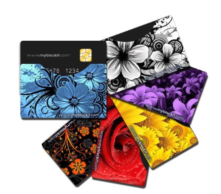 BLOCKIT RFID Credit Card Protector Sleeve Set AND 2016 Theft Protection eBook - Best for Travel Safety, Security and Peace of Mind. Exclusive Styles Fit all Cards & Wallets - Guaranteed Protection - Set of 6 - Makes a Great Gift Card Holder.
