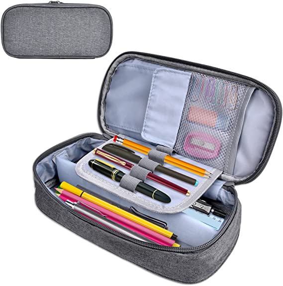 RioGree Pencil Case Big Capacity School Supplies Bag office Organization Pen Holder Pencil Pouch, Large Storage Portable&Durable Stationery Storage Gifts for High School College Students Women Men