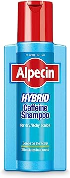 Alpecin Hybrid Shampoo 250ml | Natural Hair Growth Shampoo for Sensitive and Dry Scalps | Energizer for Strong Hair | Hair Care for Men