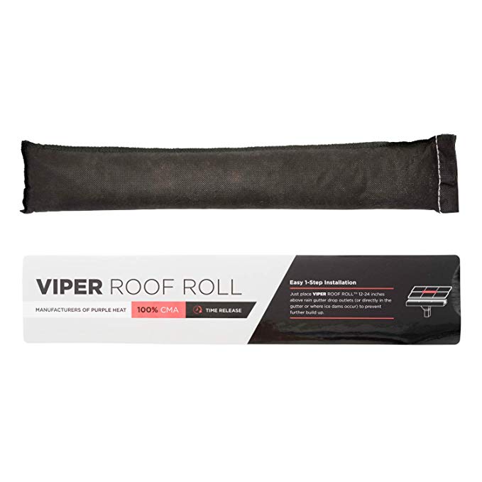 Ice Dam Prevention Viper Roof Roll: Noncorrosive, Safe for Pets, Safe on Concrete, Vegetation and roof Components (4 Pack)