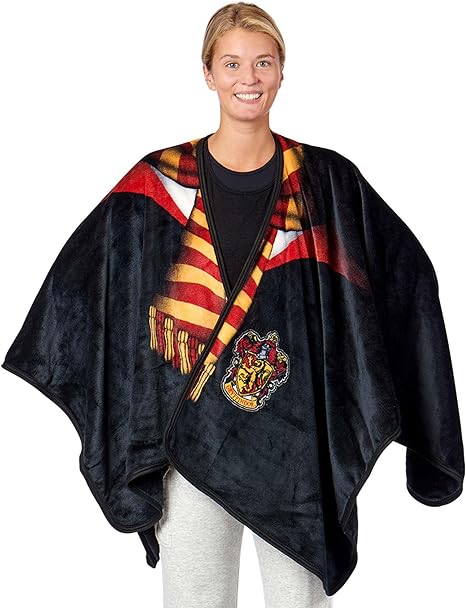 Northwest Harry Potter Silk Touch Wearable Cape Throw Blanket, 53.5" x 55", Hogwarts Rules