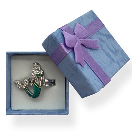 Mermaid Mood Ring - Get Instant Emotion Reading - with Purple Gift Box by Ocea Creations