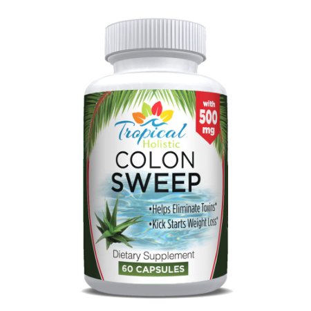 Tropical Holistic Colon Sweep Supplement Makes You Feel Better Fast Natural Quick Relief From Digestive Pains and Blockage Improves Colon Health Detox Purify Lose Weight More Energy Includes Full 30 Days for Women and Men