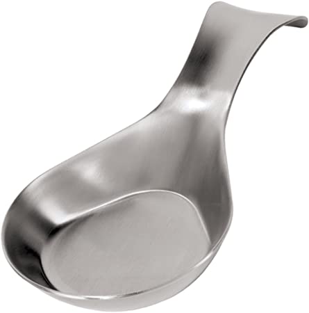 Oggi 7048 Stainless Steel Spoon Rest, 8.25 inch by 4.5 inch