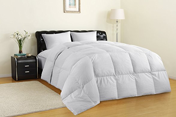 ALLRANGE Hypoallergenic Feather and Down Comforter Duvet, Down Proof Cotton Fabric, Medium Warmth, Year Round, Machine Washable, Easy Care, Durable