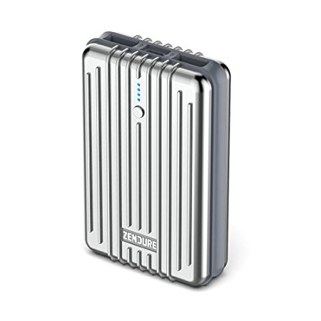 Zendure A3 Portable Charger 10000mAh – Ultra-durable 10000mAh External Battery Power Bank for Phone, iPad, Android and More, PC Advisor Winner 2014-2017 – Silver